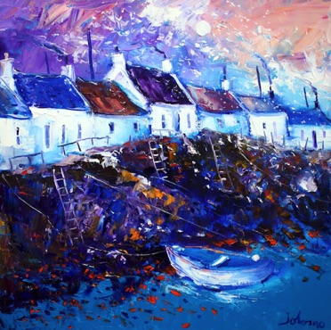 Passing Snow Storm Portnahaven `isle of Islay 24x24 Passing Snow Storm Portnahaven `isle of Islay 24x24